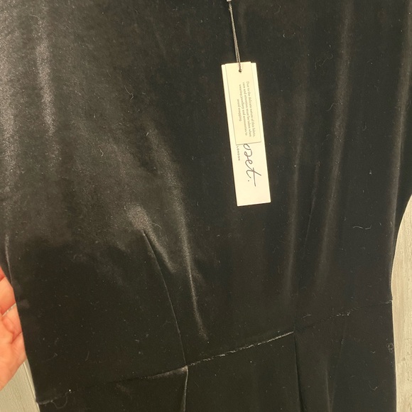 Elegant Black Velvet Dress - Picture 5 of 5
